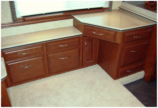 angled-desk-slide-out-rv Angled slide out desk