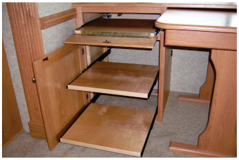 classic-desk-in-recreational-vehicle Classic desk pullouts