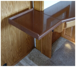 flip-up-countertop-extension Flip up countertop extension for custom desk